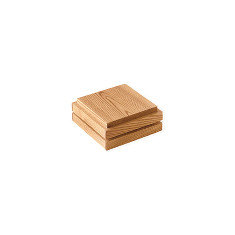Box - 180 x 180 x 75mm Ash Wood from Athena. made out of Wood and sold in boxes of 2. Hospitality quality at wholesale price with The Flying Fork!