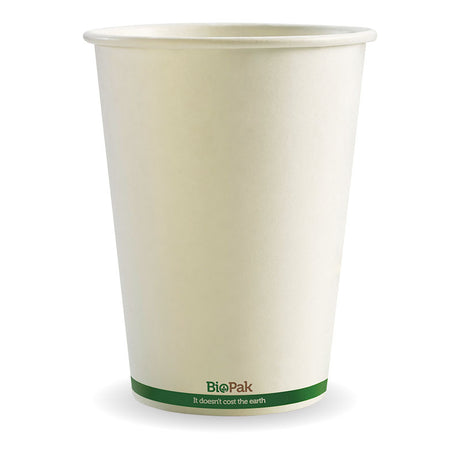 Biobowl - White with Green Stripe, 32oz (Box of 500) from BioPak. Compostable, made out of Paper and Bioplastic and sold in boxes of 1. Hospitality quality at wholesale price with The Flying Fork!
