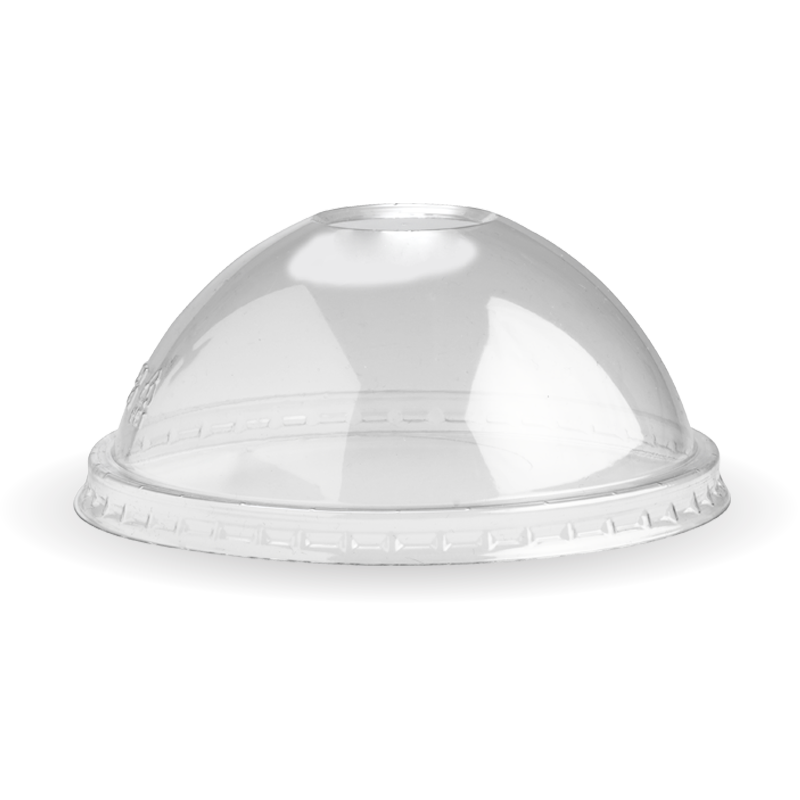 Biobowl PP Dome Lid - Clear, to fit 12,16, 32oz (Box of 1000) from BioPak. Compostable, made out of Paper and Bioplastic and sold in boxes of 1. Hospitality quality at wholesale price with The Flying Fork!