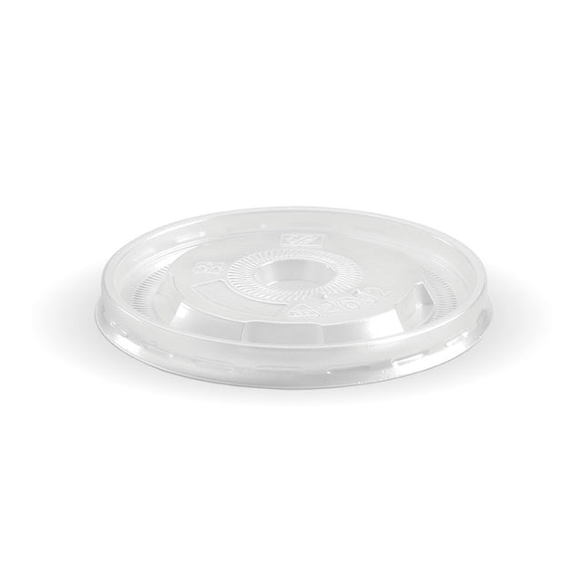Biobowl PP Flat Lid - Clear, to fit 8oz (Box of 1000) from BioPak. Compostable, made out of Paper and Bioplastic and sold in boxes of 1. Hospitality quality at wholesale price with The Flying Fork!