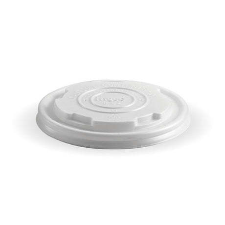 Biobowl PLA Flat Lid - Opaque, to fit 8oz (Box of 1000) from BioPak. Compostable, made out of Paper and Bioplastic and sold in boxes of 1. Hospitality quality at wholesale price with The Flying Fork!