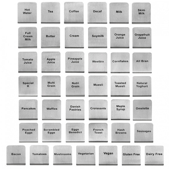 Buffet Sign - 18-10, Tea from Chalet. Sold in boxes of 1. Hospitality quality at wholesale price with The Flying Fork!