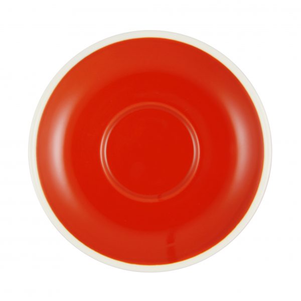 Espresso Saucer To Suit BW0000 - 110mm, Chilli-White from Brew. made out of Stoneware and sold in boxes of 6. Hospitality quality at wholesale price with The Flying Fork!