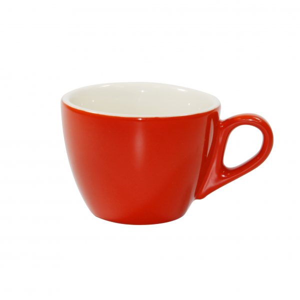 Flat White Cup - 160ml, Chilli-White from Brew. made out of Stoneware and sold in boxes of 6. Hospitality quality at wholesale price with The Flying Fork!