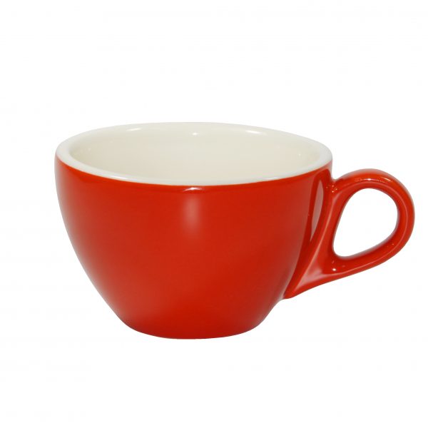Latte Cup - 280ml, Chilli-White from Brew. made out of Stoneware and sold in boxes of 6. Hospitality quality at wholesale price with The Flying Fork!
