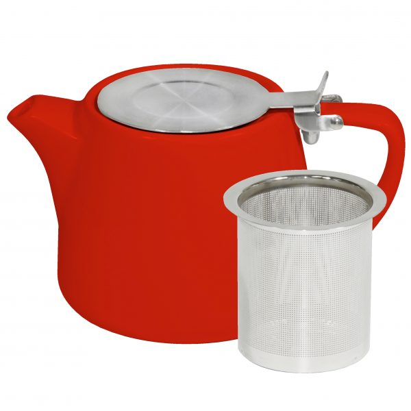 Stackable Teapot - with S-S Infuser & Lid, 500ml, Chilli from Brew. made out of Stoneware and sold in boxes of 2. Hospitality quality at wholesale price with The Flying Fork!
