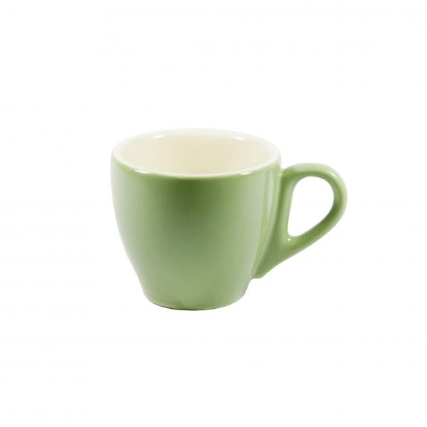 Espresso Cup - 90ml, Sage-White from Brew. made out of Stoneware and sold in boxes of 6. Hospitality quality at wholesale price with The Flying Fork!
