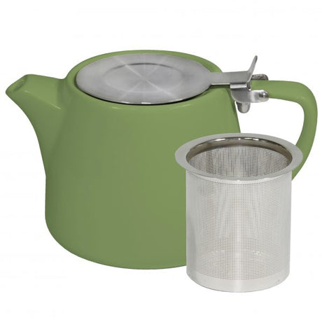 Stackable Teapot - with S-S Infuser & Lid, 500ml, Sage from Brew. made out of Stoneware and sold in boxes of 2. Hospitality quality at wholesale price with The Flying Fork!