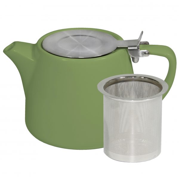 Stackable Teapot - with S-S Infuser & Lid, 500ml, Sage from Brew. made out of Stoneware and sold in boxes of 2. Hospitality quality at wholesale price with The Flying Fork!