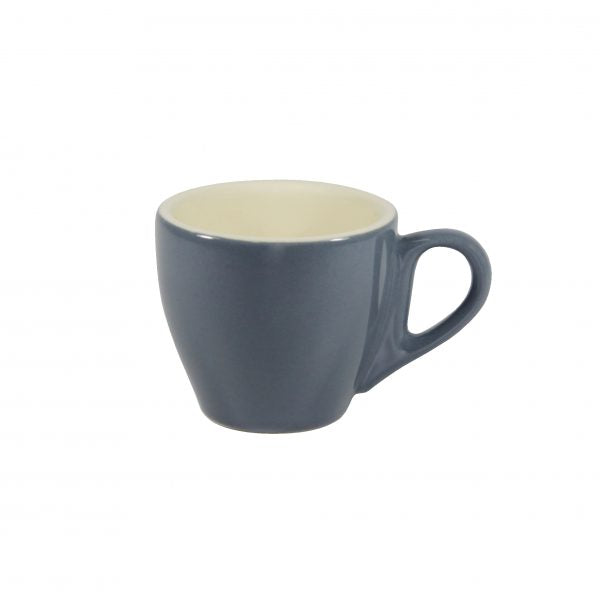 Espresso Cup - 90ml, Steel Blue-White from Brew. made out of Porcelain and sold in boxes of 6. Hospitality quality at wholesale price with The Flying Fork!