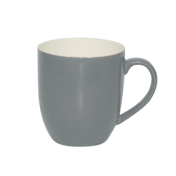 Mug - 380ml, French Grey-White from Brew. made out of Stoneware and sold in boxes of 6. Hospitality quality at wholesale price with The Flying Fork!