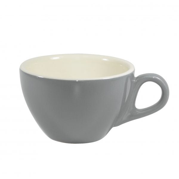Latte Cup - 280ml, French Grey-White from Brew. made out of Stoneware and sold in boxes of 6. Hospitality quality at wholesale price with The Flying Fork!