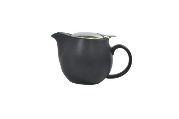 Infusion Teapot - with S-S Lid-Infuser, 350ml, Smoke from Brew. made out of Stoneware and sold in boxes of 2. Hospitality quality at wholesale price with The Flying Fork!