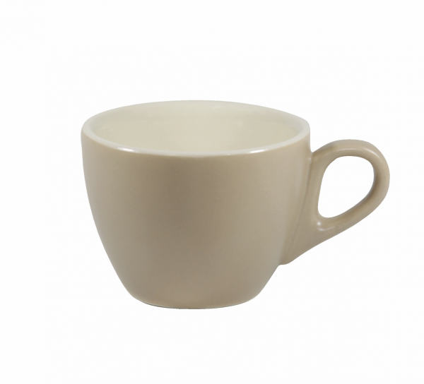 Large Flat White Cup - 220ml, Harvest-White from Brew. made out of Stoneware and sold in boxes of 6. Hospitality quality at wholesale price with The Flying Fork!