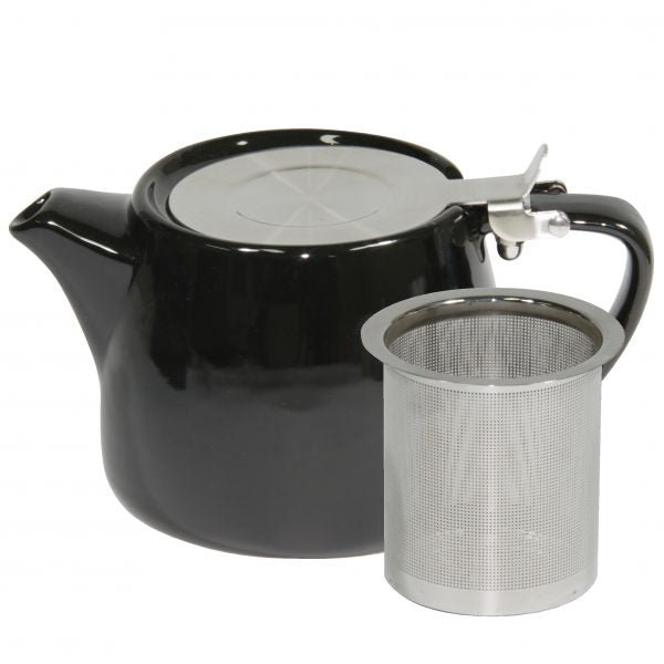 Stackable Teapot - with S-S Infuser-Lid, 500ml, Onyx from Brew. made out of Stoneware and sold in boxes of 2. Hospitality quality at wholesale price with The Flying Fork!