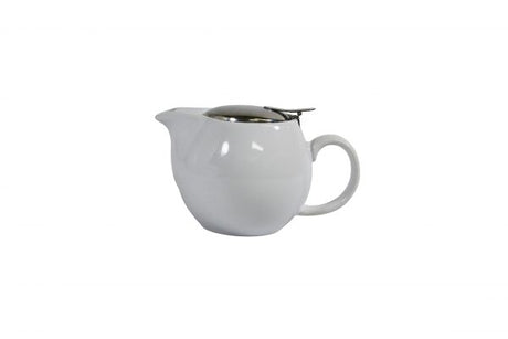 Infusion Teapot - with S-S Lid-Infuser, 350ml, White from Brew. made out of Stoneware and sold in boxes of 2. Hospitality quality at wholesale price with The Flying Fork!