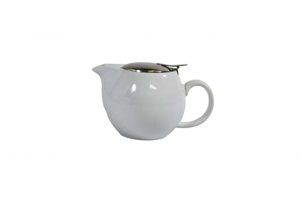Infusion Teapot - with S-S Lid-Infuser, 350ml, White from Brew. made out of Stoneware and sold in boxes of 2. Hospitality quality at wholesale price with The Flying Fork!