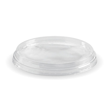 BioBowl Lid - 240-960ml, 121mm, Clear (Box of 500) from BioPak. Compostable, made out of Bioplastic and sold in boxes of 1. Hospitality quality at wholesale price with The Flying Fork!