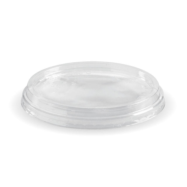 BioBowl Lid - 240-960ml, 121mm, Clear (Box of 500) from BioPak. Compostable, made out of Bioplastic and sold in boxes of 1. Hospitality quality at wholesale price with The Flying Fork!