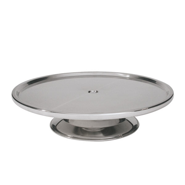 Cake Stand - S-S, Low, 330 x 70mm from TheFlyingFork. Sold in boxes of 1. Hospitality quality at wholesale price with The Flying Fork!