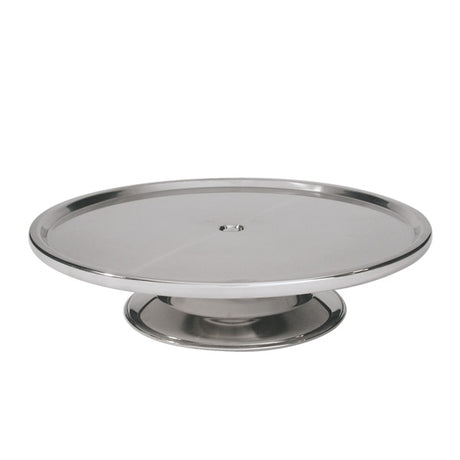 Cake Stand - S-S, Low, 330 x 70mm from TheFlyingFork. Sold in boxes of 1. Hospitality quality at wholesale price with The Flying Fork!