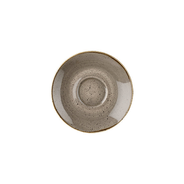 Cappuccino Saucer - 156mm, Peppercorn Grey, Stonecast from Churchill. made out of Porcelain and sold in boxes of 6. Hospitality quality at wholesale price with The Flying Fork!