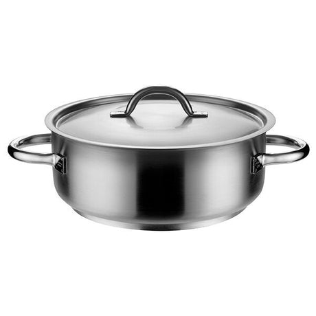 Casserole - 18-10, W-Cover, 320 x 125mm-10.0Lt from Pujadas. Sold in boxes of 1. Hospitality quality at wholesale price with The Flying Fork!