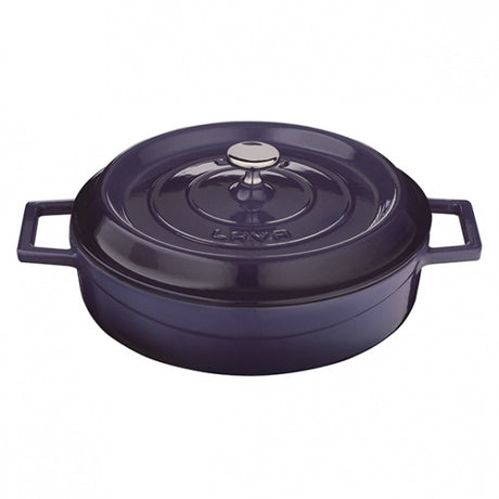Casserole - Low, Purple, 240mm from Lava. Sold in boxes of 1. Hospitality quality at wholesale price with The Flying Fork!