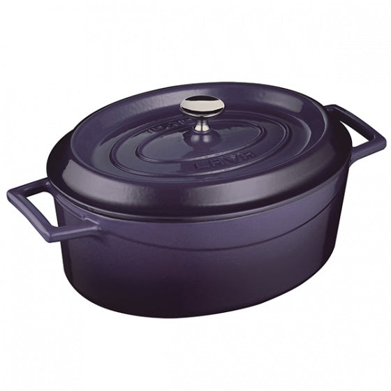 Casserole - Oval, Purple, 250mm from Lava. Sold in boxes of 1. Hospitality quality at wholesale price with The Flying Fork!
