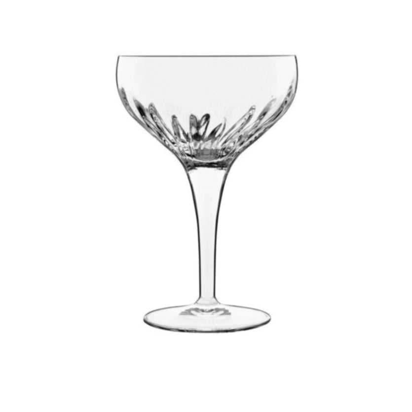Mixology Coupe - 225ml from Luigi Bormioli. made out of Glass and sold in boxes of 6. Hospitality quality at wholesale price with The Flying Fork!
