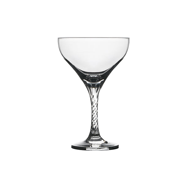 Twist Champagne Saucer - 280ml from Pasabahce. Sold in boxes of 6. Hospitality quality at wholesale price with The Flying Fork!