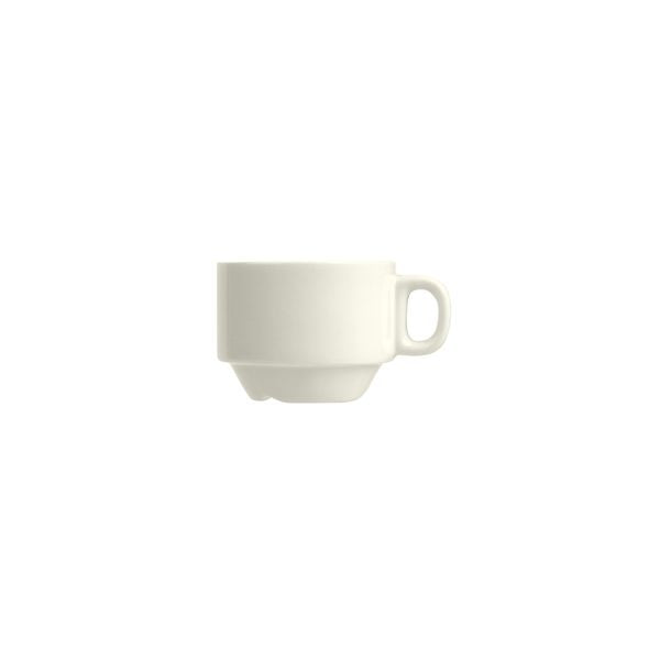 Stackable Tea Cup - Duraceram, 250ml from Duraceram. made out of Ceramic and sold in boxes of 48. Hospitality quality at wholesale price with The Flying Fork!