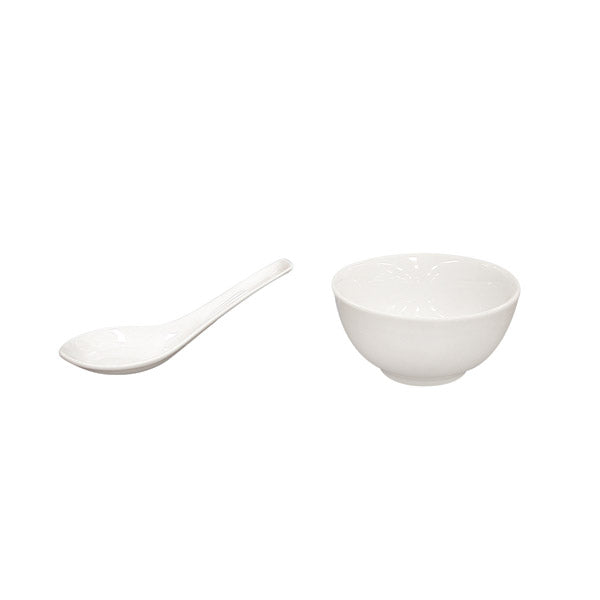 Chinese Spoon - 140mm from Basics. made out of Porcelain and sold in boxes of 1. Hospitality quality at wholesale price with The Flying Fork!