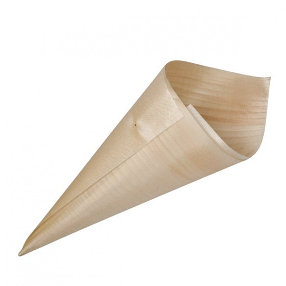 Cone - Bio Wood, 240mm from Chalet. Sold in boxes of 1. Hospitality quality at wholesale price with The Flying Fork!