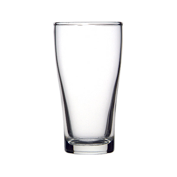Conical Schooner Glass - 425ml, Nucleated from Crown Glassware. Sold in boxes of 48. Hospitality quality at wholesale price with The Flying Fork!
