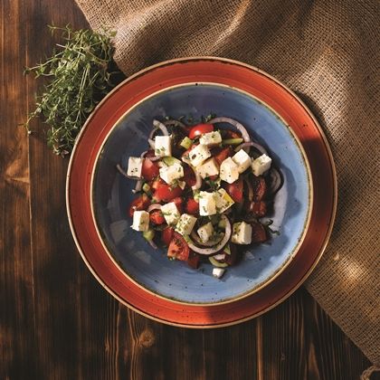 Round Plate - 288mm, Cornflower Blue, Stonecast: Pack of 12