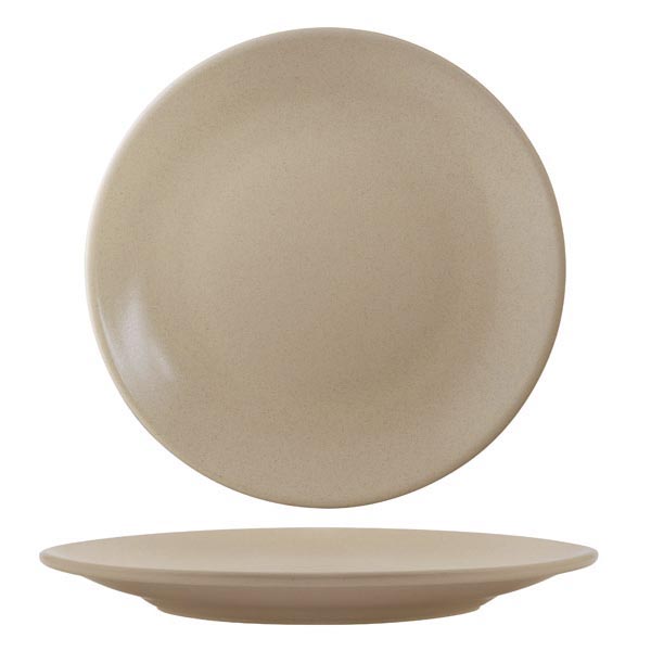 Round Coupe Plate - 256mm, Zuma Sand from Zuma. Matt Finish, made out of Ceramic and sold in boxes of 6. Hospitality quality at wholesale price with The Flying Fork!