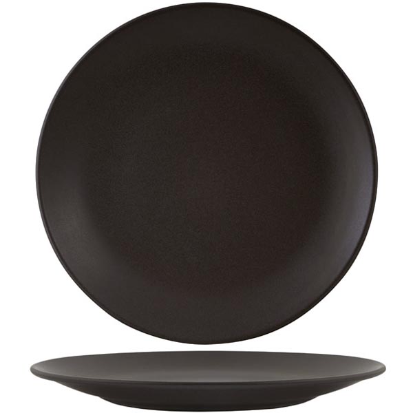 Coupe Plate - 310mm, Zuma Charcoal from Zuma. Matt Finish, made out of Ceramic and sold in boxes of 3. Hospitality quality at wholesale price with The Flying Fork!