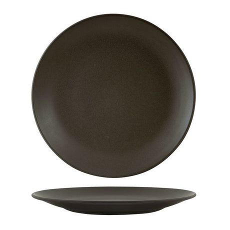 Round Coupe Plate - 285mm, Zuma Charcoal from Zuma. Matt Finish, made out of Ceramic and sold in boxes of 6. Hospitality quality at wholesale price with The Flying Fork! 