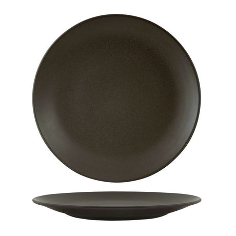 Round Coupe Plate - 285mm, Zuma Charcoal from Zuma. Matt Finish, made out of Ceramic and sold in boxes of 6. Hospitality quality at wholesale price with The Flying Fork!