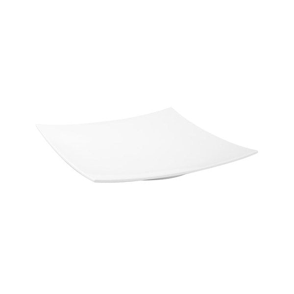 Curved Platter - White, 300 x 300mm from Ryner Melamine. Sold in boxes of 3. Hospitality quality at wholesale price with The Flying Fork!
