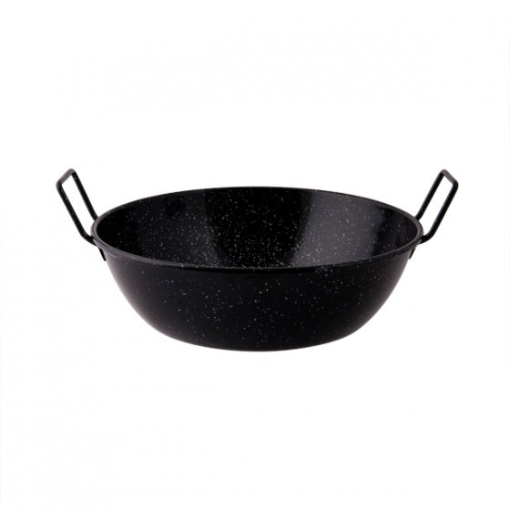 Deep Pan - Enamelled, 360mm from Pujadas. Sold in boxes of 1. Hospitality quality at wholesale price with The Flying Fork!