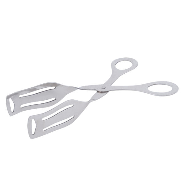 Deluxe Scissor Tong - With Slots, 18-8 200mm from TheFlyingFork. Sold in boxes of 1. Hospitality quality at wholesale price with The Flying Fork!