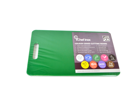 Polypropylene Cutting Board - 380x510x12mm, Green from Chef Inox. made out of Polypropylene and sold in boxes of 6. Hospitality quality at wholesale price with The Flying Fork!