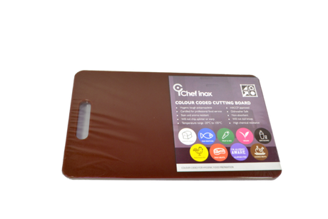 Polypropylene Cutting Board - 530x325x20mm, Brown from Chef Inox. made out of Polypropylene and sold in boxes of 5. Hospitality quality at wholesale price with The Flying Fork!