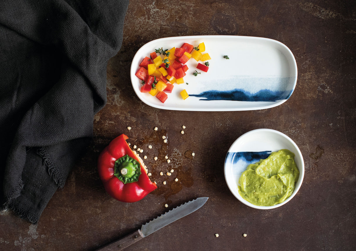 Oval Platter - Blue Wave, 300x160x17mm: Pack of 6