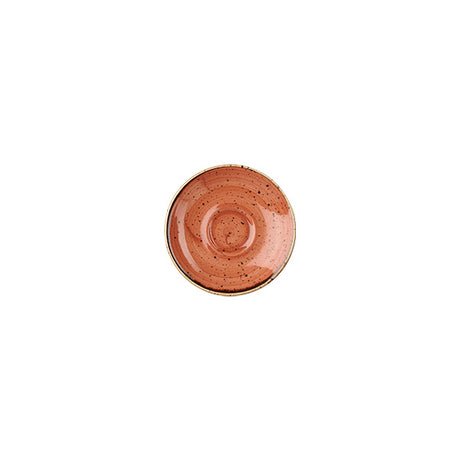 Espresso Saucer - 118mm, Spiced Orange, Stonecast from Churchill. made out of Porcelain and sold in boxes of 6. Hospitality quality at wholesale price with The Flying Fork!