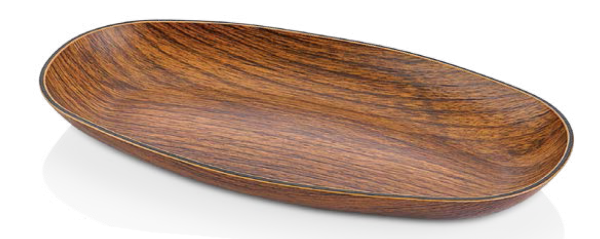 Oval Flared Platter - 285x170mm from Evelin. made out of Polystyrene and sold in boxes of 1. Hospitality quality at wholesale price with The Flying Fork!
