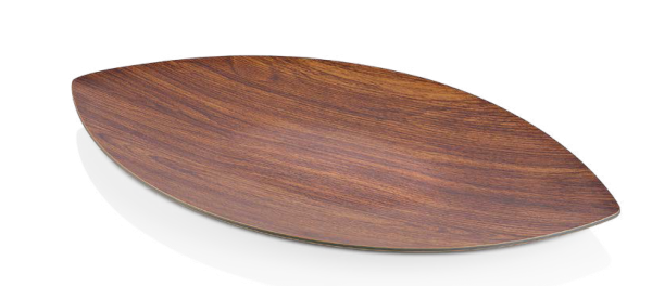 Leaf Shape Platter - 570x330mm from Evelin. made out of Polystyrene and sold in boxes of 1. Hospitality quality at wholesale price with The Flying Fork!