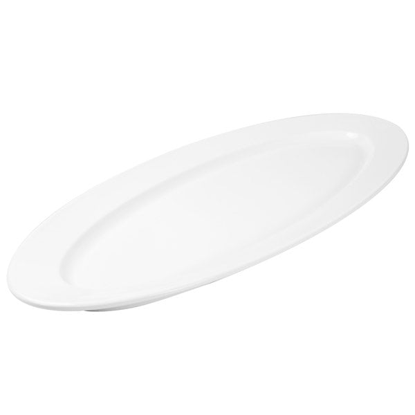 Fish Platter - White, 710 x 285mm from Ryner Melamine. Sold in boxes of 3. Hospitality quality at wholesale price with The Flying Fork!